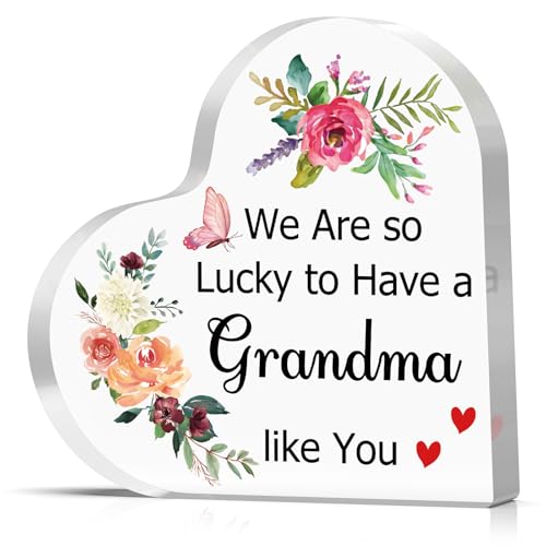 Acrylic Desk Sign for Grandma - Heartfelt Birthday & Gift Decor