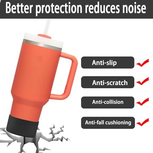 2Pcs Silicone Boot Sleeve for Stanley IceFlow Fast Flow Water Bottle 24oz,Silicone Boot Bumper for Stanley Quencher 40oz,for IceFlow 20oz 30oz,for Quick Flip GO 24oz Bottle£¨Thickened£©