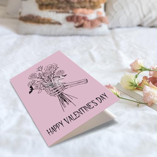 Spercy Gothic Skeleton Valentine's Day Greeting Card
