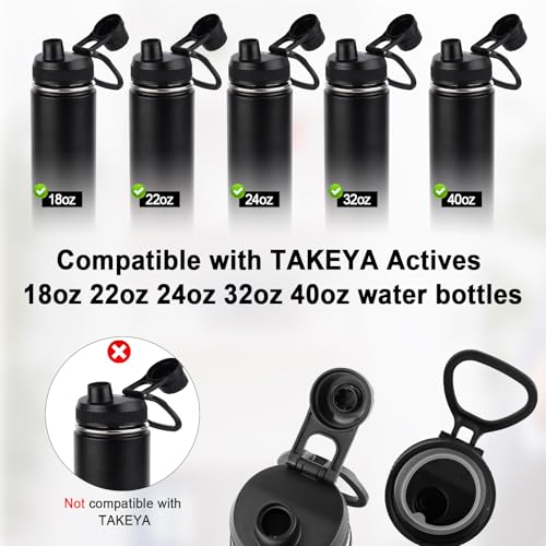 4pcs Gasket Replacement for Takeya Actives, Silicone Sealing Ring Compatible with Takeya Actives 18/24/32/40oz Water Bottle Lid Gasket Replacement for Takeya Actives