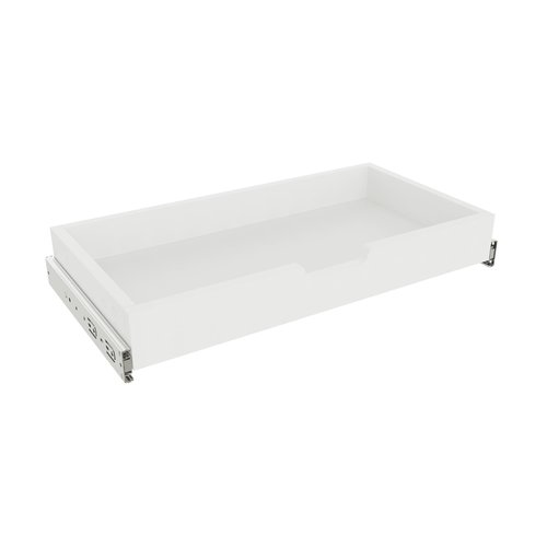 FRMSAET Heavy Duty Cabinet Hardware Soft Close Slide Drawer 12 inch Deep Drawer Replacement with Adjustable Width for Storage Cabinets, Wardrobes, Cabinetry,Office Cabinets .etc (24 inch Wide, White)