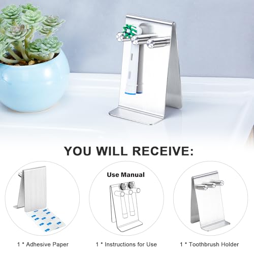 YAYINLI Electric Toothbrush Head Holder, Wall-Mounted or Tabletop Stand