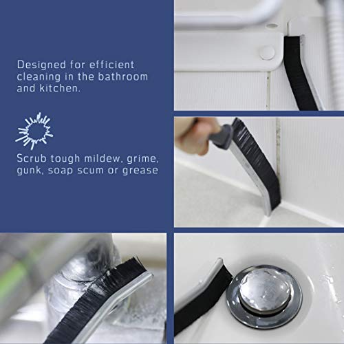FAYINA Grout Cleaner Scrub Brush with Stiff Angled Bristles for Tile