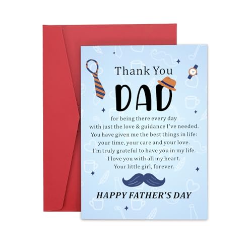 Happy Father's Day Card for Dad, Stepdad, or Grandpa - Perfect Gift