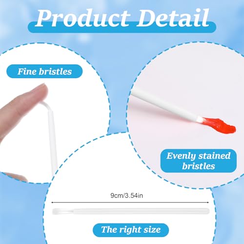 Mabor 50Pcs Disposable Mini Paint Brushes for Cookie Decorating and Makeup