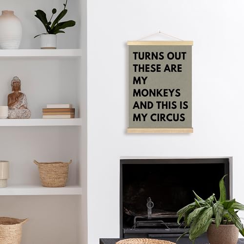 Funny Wall Art Poster with Wood Frame - 12x16 Inches Decor