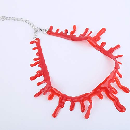 CBLUO Devil Horn Headband and Bloody Choker Necklace Halloween Costume Set