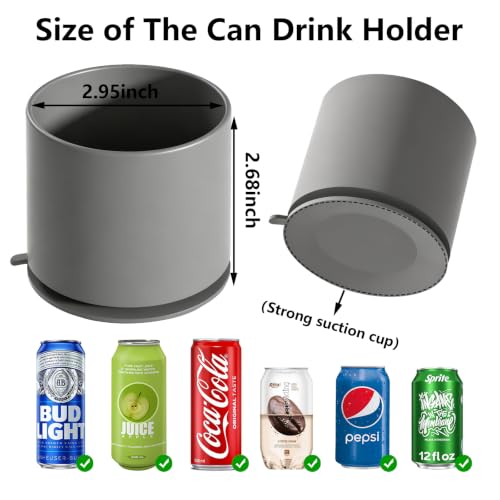 NovoLido Anti-Spill Suction Cup Holder for Desks and Gaming Tables - Gray