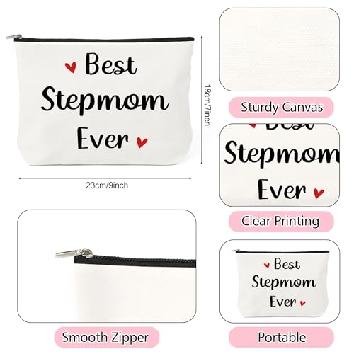 Stepmom Makeup Bag - Best Stepmom Ever Travel Toiletry Pouch