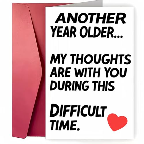 Humorous Birthday Card for Him/Her with Red Envelope - 5x7