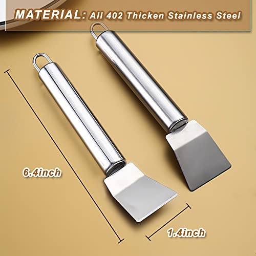 Stove Brush & Stainless Steel Scraper Set - 2pcs Gas Stove Cleaner