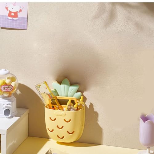 Pineapple Wall-Mounted Toothbrush Holder and Bathroom Organizer
