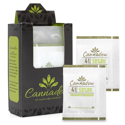 Cannadew 58% RH Humidity Control Packs, 4g Two-Way Humidity Absorber, 15 Pack