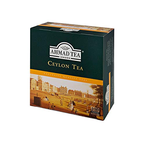 Ahmad Tea Ceylon Tagged Teabags, 100 Count - Premium Black Tea