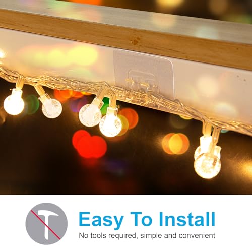 Outdoor String Light Hooks Heavy Duty Clear Cable Clips - X Large 100P