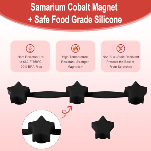 Lyreh Air Fryer Silicone Magnets Set - 4Pcs Reusable Parchment Paper Holders