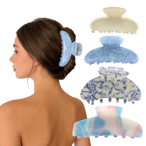 B.PHNE Acrylic Hair Claw Clips for Women, Non-Slip Strong Hold Hair Clamps
