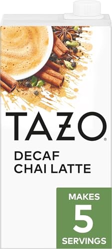 TAZO Decaf Chai Latte Black Tea Concentrate, 32 oz Carton