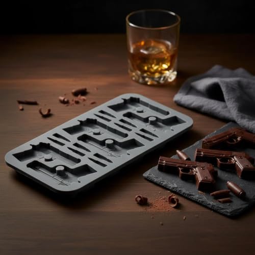 Pistol-Shaped Silicone Mold for Chocolate and Candy Crafts