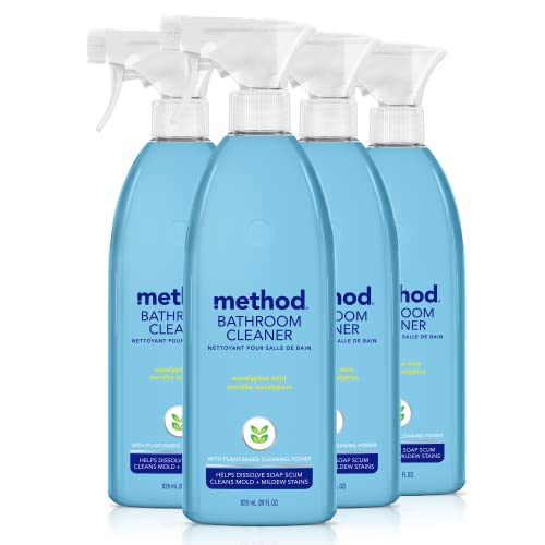 Method Bathroom Cleaner, Eucalyptus Mint, 28 fl oz (Pack of 4)