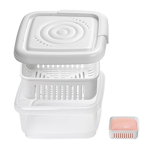Portable Square Soap Travel Case with Drain Rack - Yomvzake