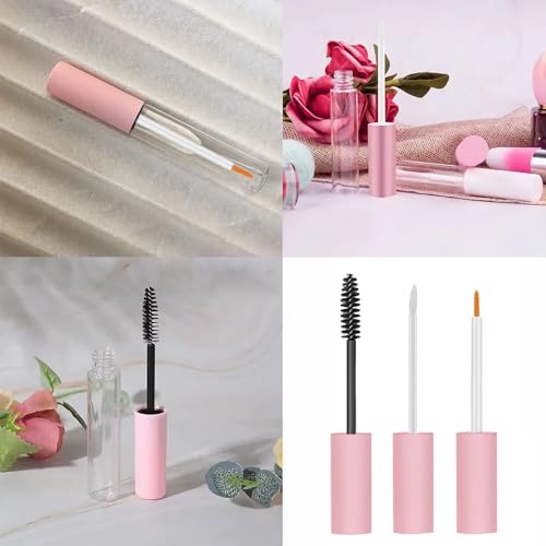3 Pack 10ml Clear Empty Cosmetic Tubes with Wands for DIY Makeup