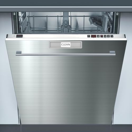 Kichwit Dishwasher Magnet Sign - Clean Dirty Running Indicator, Silver/Gray