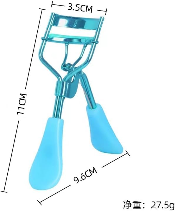 ZGLUZP Blue Eyelash Curler with 4 Replacement Pads and Ergonomic Grip