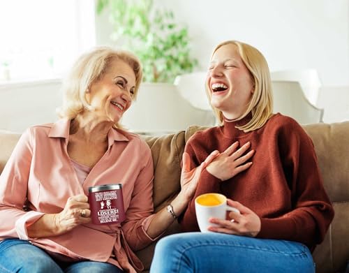 Grandma Gifts Mug - 14oz Burgundy Insulated Stainless Steel - Variation of GRANDMA