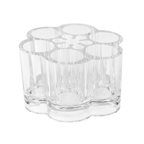 Acrylic Makeup Organizer - 12 Slot Cosmetic Brush & Lipstick Holder Stand