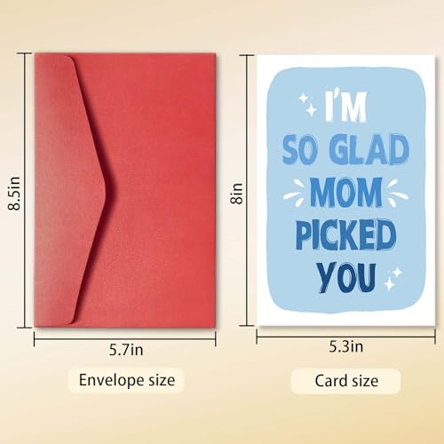 Heartfelt Father's Day Card for Stepdad with Red Envelope