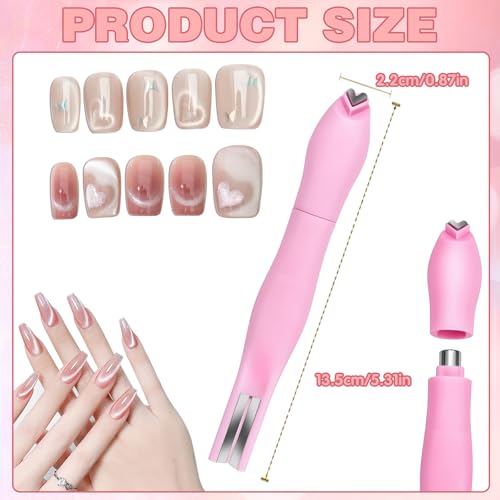 3 in 1 Cat Eye Nail Magnet Tool - Pink Multifunctional Magnetic Wand