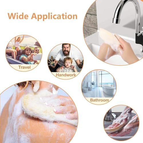Natural Loofah Exfoliating Body Scrubber Sponge 2-Pack for Shower