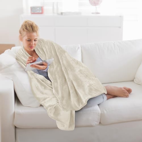 Utopia Bedding Ultra Soft Fleece Throw Blanket - Linen 50x60 Inch