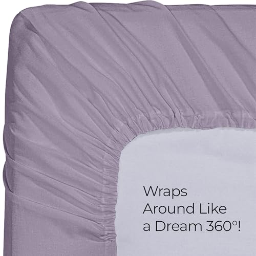 Twin Lavender Fitted Sheet - Ultra Soft, 15 Inch Deep Pocket