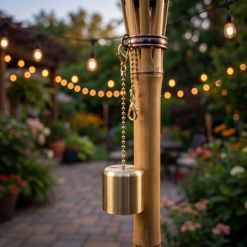 2-Pack Brass Candle Snuffer Caps with Chain - Vintage Wick Extinguisher