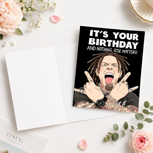 Funny Rock Birthday Card for Him | Humorous Greeting Card 5x7