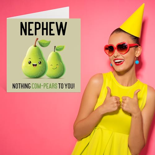 Stuff4 Funny Birthday Card for Nephew - Nothing Com-Pears