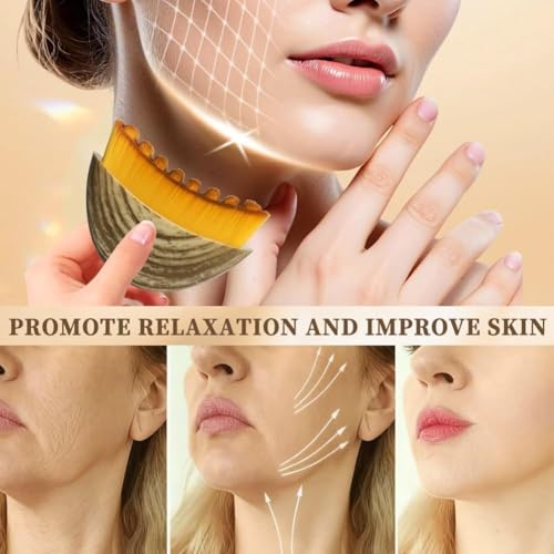 Lymphatic Facial Cleansing Brush, Soft Bristle Pore Cleaner & Face Scrubber for Sensitive Skin