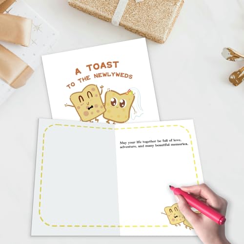 Funny Wedding Card 'A Toast to the Newlyweds' - 5.9x8.3in