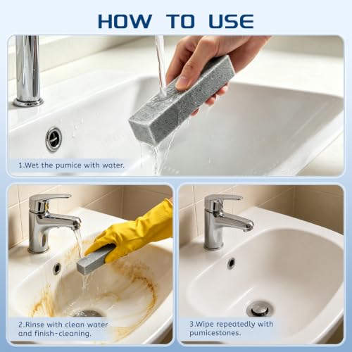 20 Pack Pumice Stone Toilet Bowl Cleaner - Natural Scouring Sticks for Tough Stains