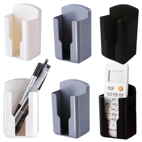 6-Pack Remote Control Organizer Wall Adhesive Storage Holder