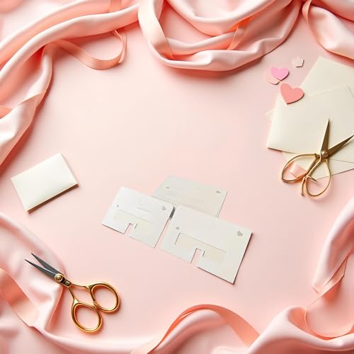 100 Pcs White Hair Clip Display Cards for Hair Bows & Barrettes