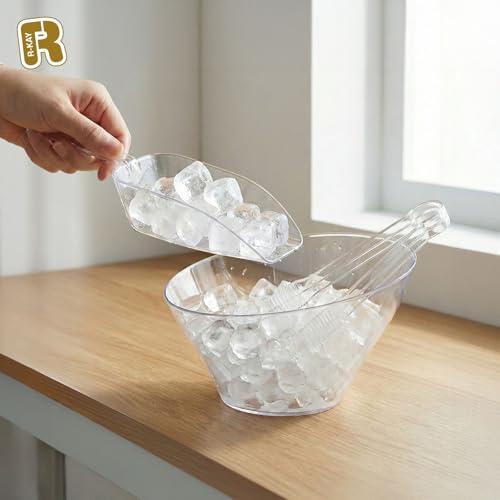12-Pack Clear Serving Tongs and Plastic Scoops for Candy Buffets