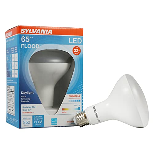 LEDVANCE 9W BR30 Dimmable LED Light Bulb, 800 Lumens, 5000K Daylight - 1 Pack