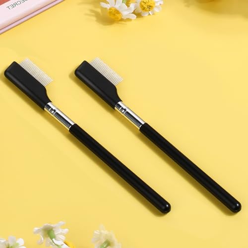 Metal Eyelash Comb Separator 2 Pack - Stainless Steel Lash Grooming Tool