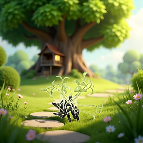 8 Pcs Green Grass Hair Clips Bean Sprout Hairpins Plant Barrette