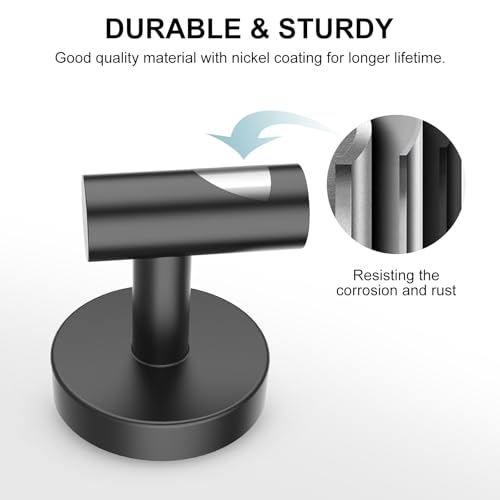 SetSail Matte Black Towel Hooks - 4 Pack Stainless Steel Wall Mounted Hooks