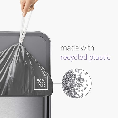 simplehuman Odorsorb Custom Fit Trash Liners, 80 Count, 50-65L