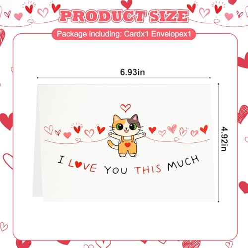 Cute Cat Greeting Card - Funny Love & Anniversary Card for Partner